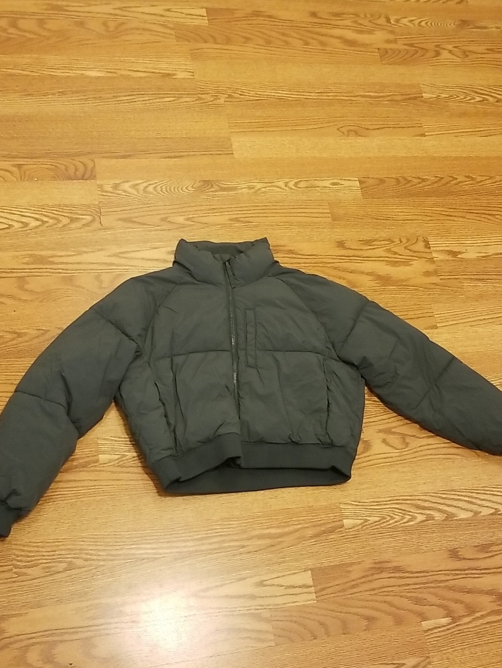 Old Navy Cropped Puffer Jacket - Olive Green